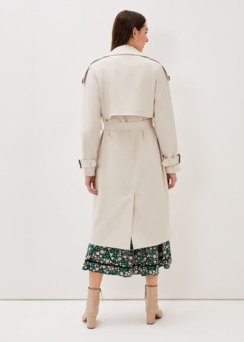 Phase Eight Tegan Trench Coats White Australia | MX8453209